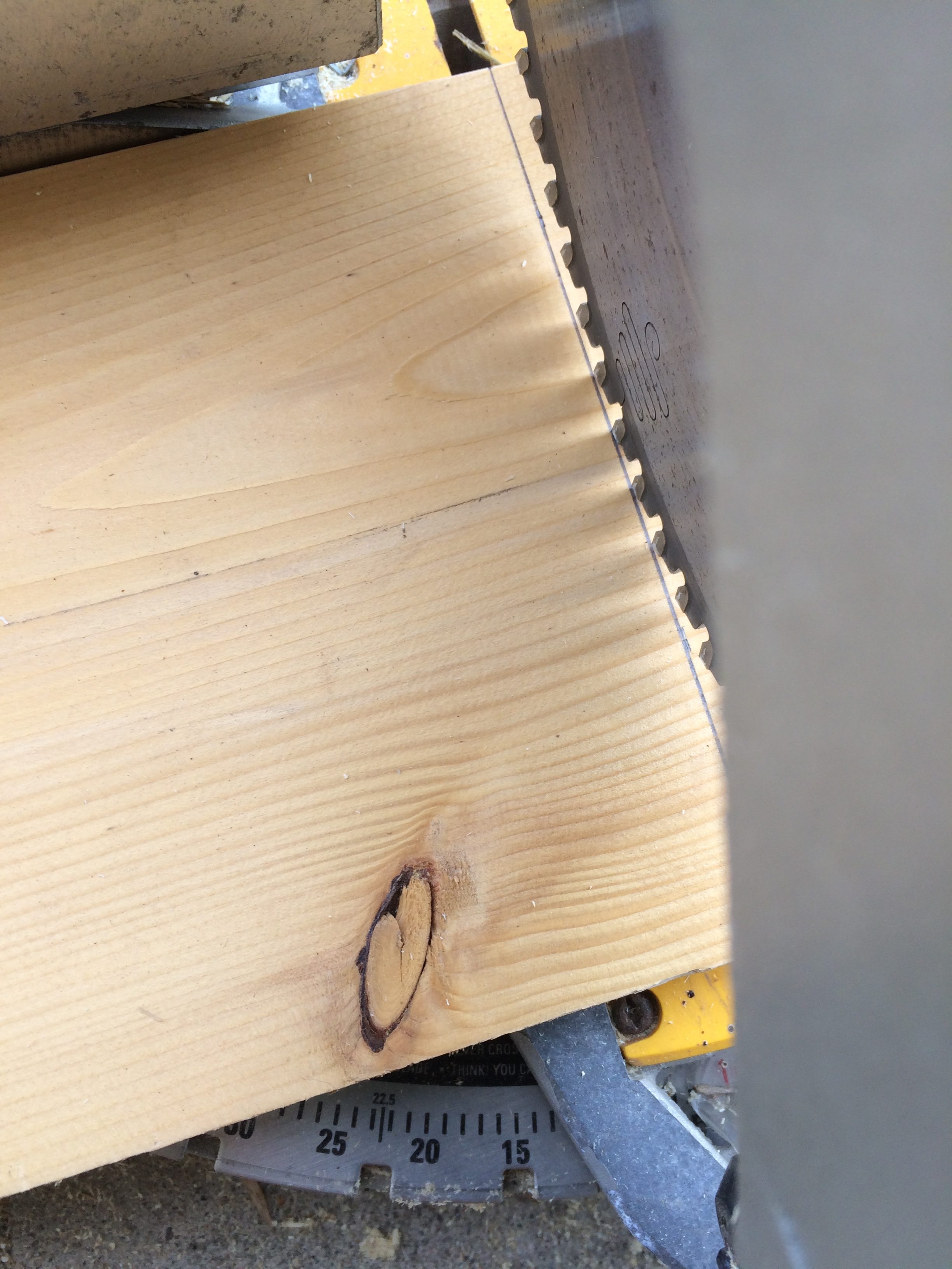 Cutting boards for garden planter with a mitre saw