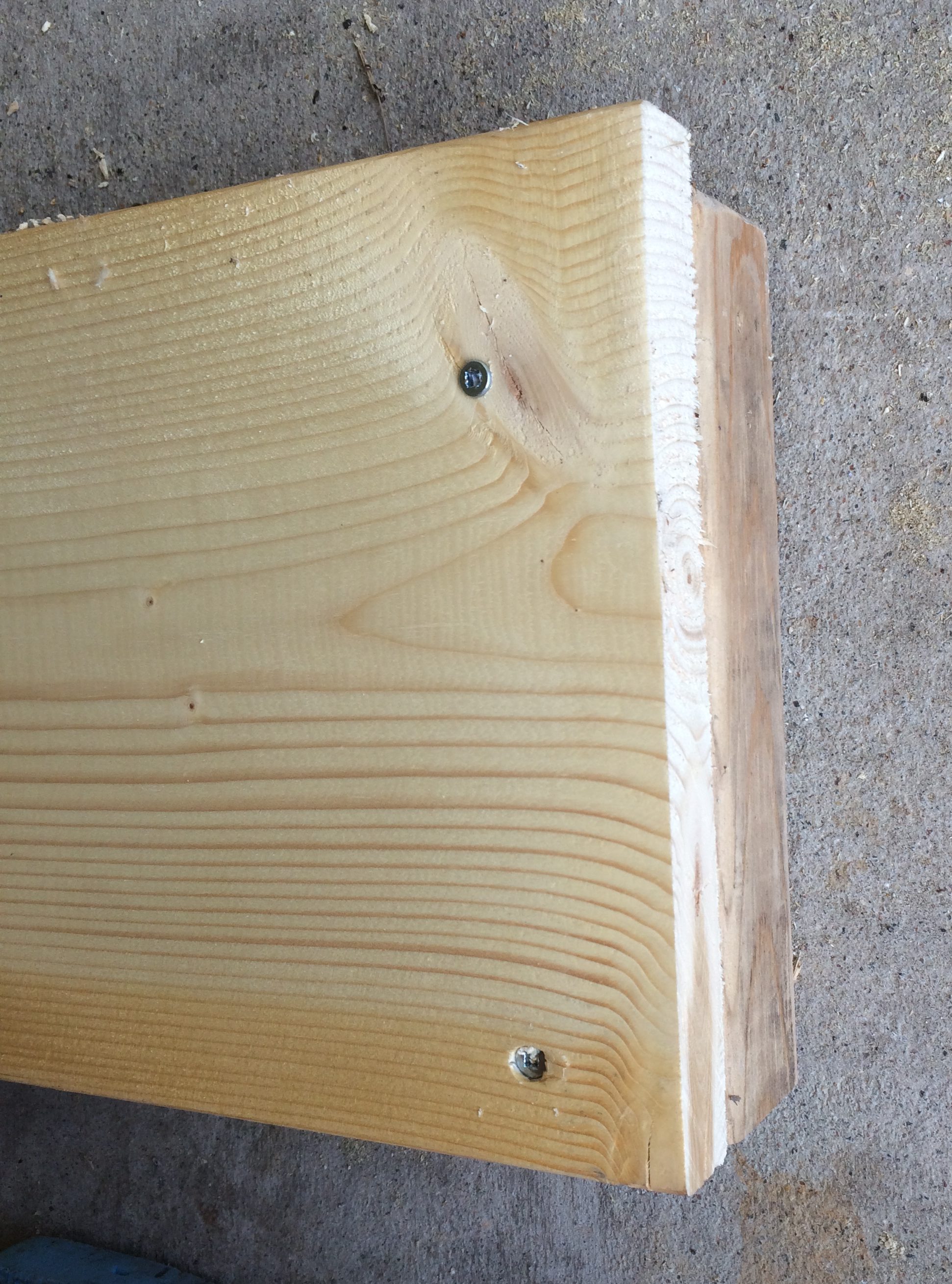 Securing one piece with screws