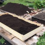 Installed DIY garden planter