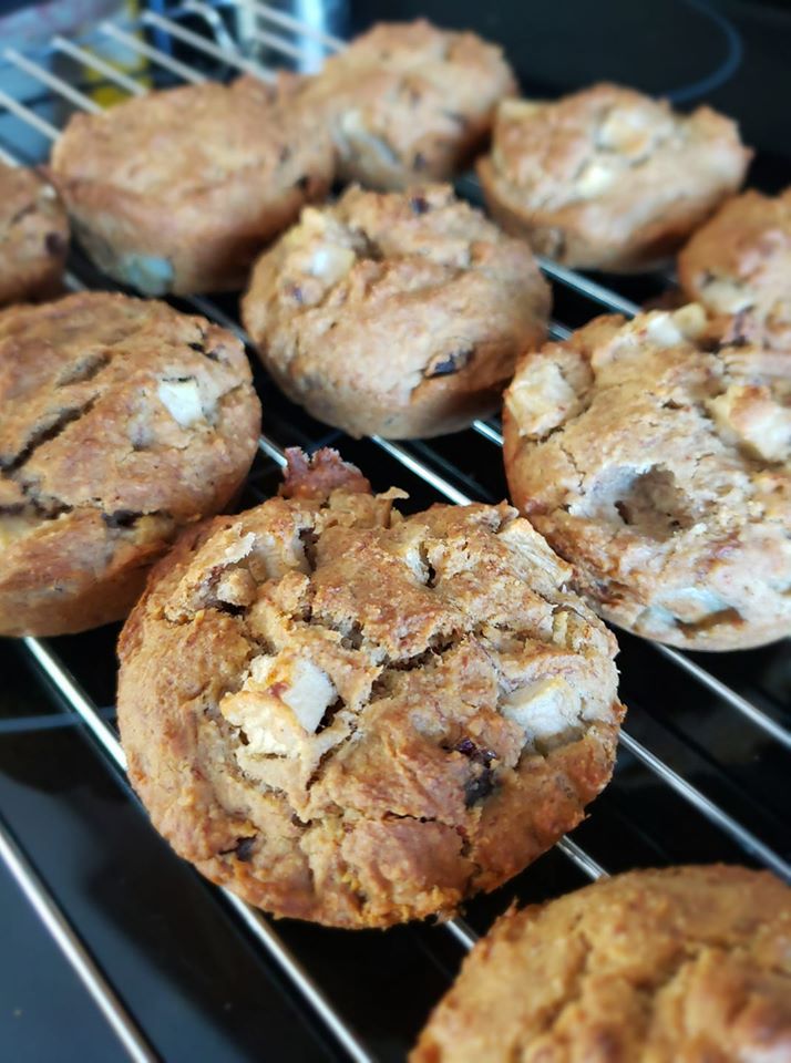 Apple and date buckwheat muffins