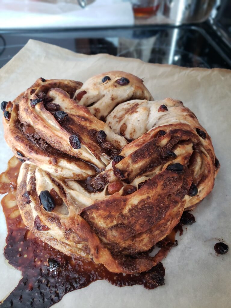 Sourdough spiced raisin bread