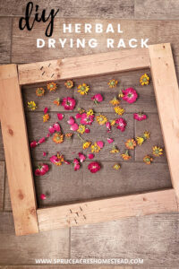 DIY herb drying rack